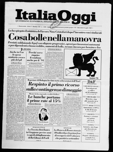 Italia oggi : quotidiano di economia finanza e politica